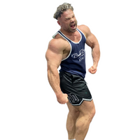 Thumbnail for Navy Blue Y back singlet