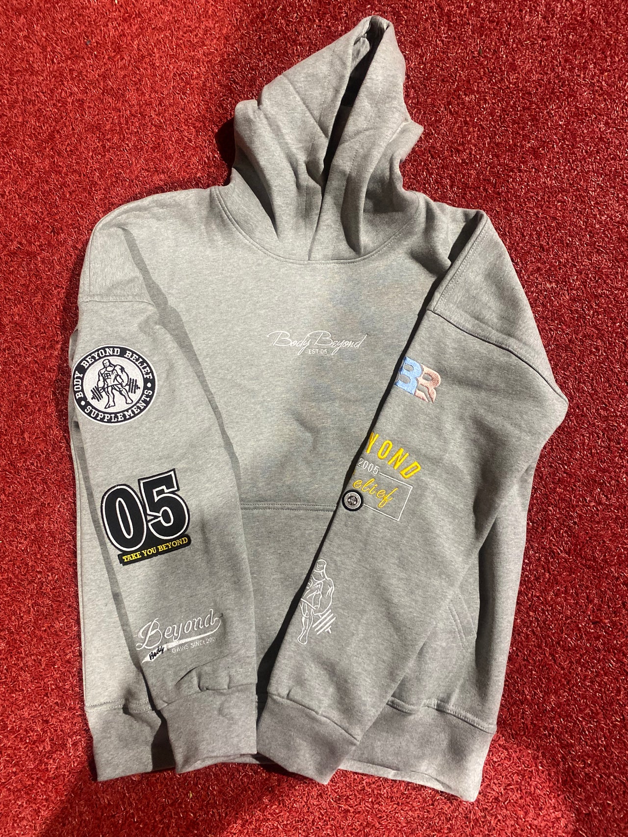 BB Heavy logo hoodie Grey