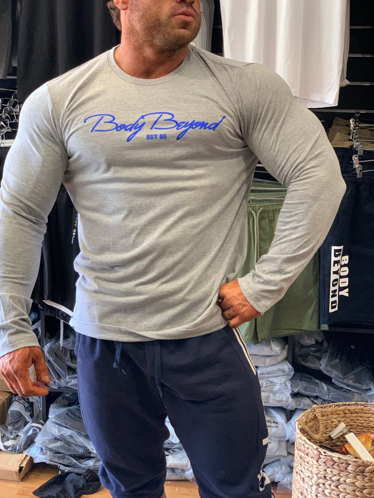 Body Beyond Long Sleeve Tee Signature Grey