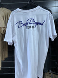 Body Beyond white shirt with blue chest logo