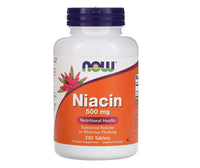 Thumbnail for Now Foods Niacin, 500 mg, 250 Tablets