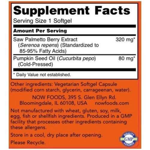 Now foods Saw Palmetto Extract